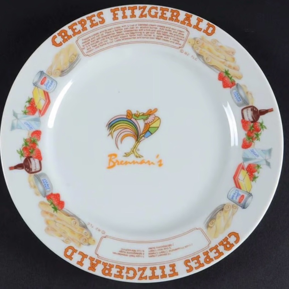 Ljungberg Brennan's Restaurant New Orleans Dessert Recipe Plates Set of 4 Rare! - Picture 5 of 7